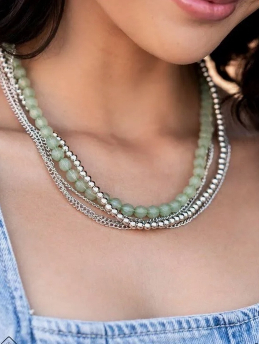 Paparazzi Boardwalk Babe Green Necklace NWT